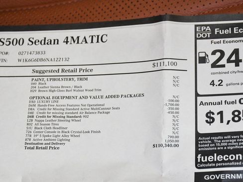 Used 2022 Mercedes-Benz S 500 4MATIC image 75