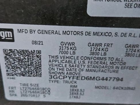 Used 2021 Chevrolet Silverado 1500 LT Trail Boss AWD/4WD image 15