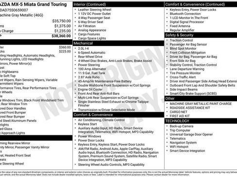 New 2025 MAZDA MX-5 Miata Grand Touring image 33
