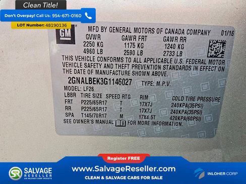 Used 2016 Chevrolet Equinox LS image 16