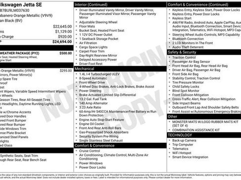 Used 2020 Volkswagen Jetta SE w/ SE Cold Weather Package image 1