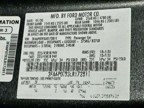 Used 2020 Ford Fusion SE AWD/4WD image 21