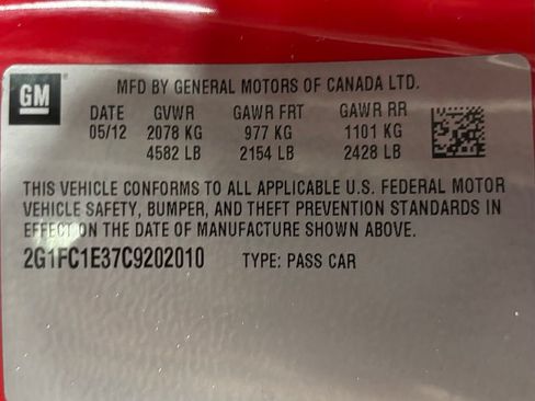 Used 2012 Chevrolet Camaro LT RWD image 11