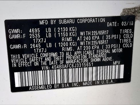 Used 2018 Subaru Outback 2.5i Premium image 28