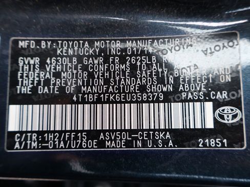 Used 2014 Toyota Camry SE FWD image 13