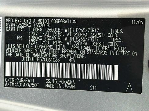 Used 2007 Toyota FJ Cruiser 4WD image 30