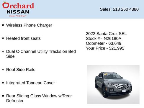 Used 2022 Hyundai Santa Cruz SEL w/ Activity Package FWD image 14