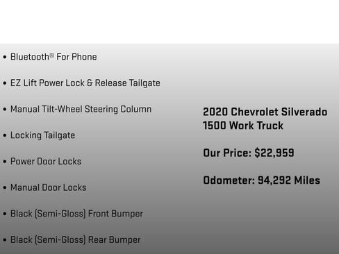 Used 2020 Chevrolet Silverado 1500 W/T w/ WT Convenience Package AWD/4WD image 36
