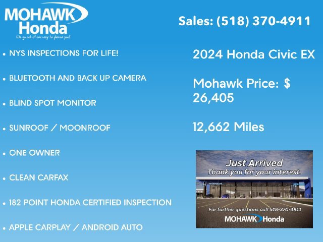 Certified 2024 Honda Civic EX image 2