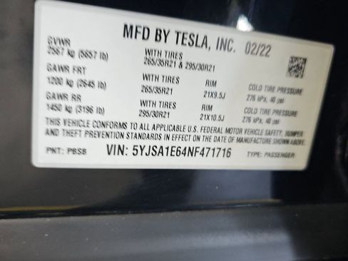 Used 2022 Tesla Model S Plaid image 21