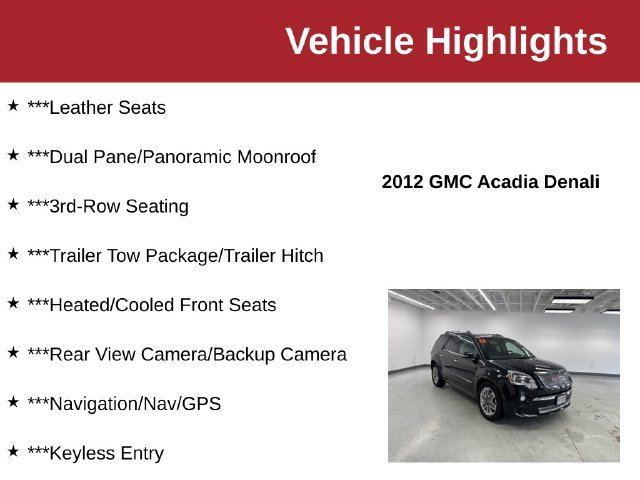 Used 2012 GMC Acadia Denali AWD/4WD image 10