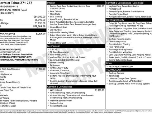 Used 2023 Chevrolet Tahoe Z71 w/ Luxury Package AWD/4WD image 9