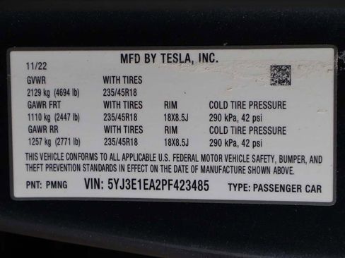 Used 2023 Tesla Model 3 Standard Range image 55