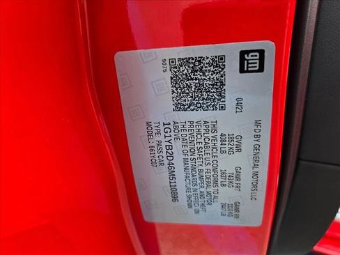 Certified 2021 Chevrolet Corvette Stingray Preferred Cpe w/ Z51 Performance Package image 22