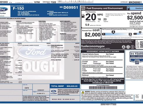 Used 2021 Ford F150 XLT w/ Equipment Group 302A High AWD/4WD image 33