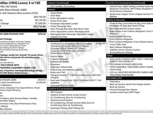 Certified 2024 Cadillac Lyriq Luxury w/ LPO, Floor Liner Package image 42