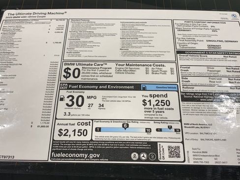 Certified 2025 BMW 430i xDrive Coupe w/ M Sport Package AWD/4WD image 31