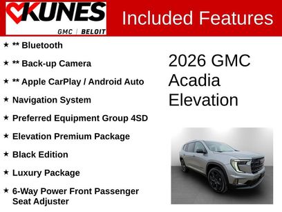 New 2026 GMC Acadia Elevation w/ Black Edition