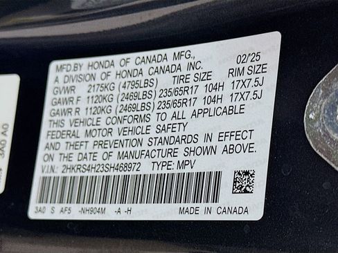Certified 2025 Honda CR-V LX image 31