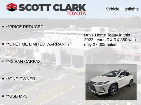 Used 2022 Lexus RX 350 AWD w/ Premium Package image 13