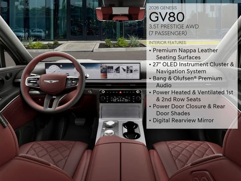 New 2026 Genesis GV80 3.5T Prestige image 17