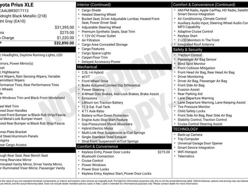 Certified 2024 Toyota Prius XLE FWD image 32