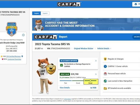 Used 2023 Toyota Tacoma SR5 image 12