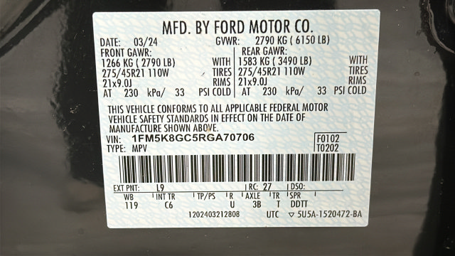 Used 2024 Ford Explorer ST w/ Equipment Group 401A AWD/4WD image 29