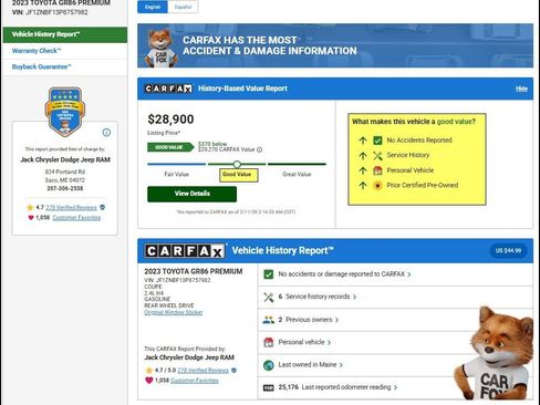 Used 2023 Toyota GR86 Premium w/ ALL Weather Mat Package (TMS) image 10