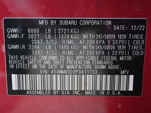 Certified 2023 Subaru Ascent Limited image 35