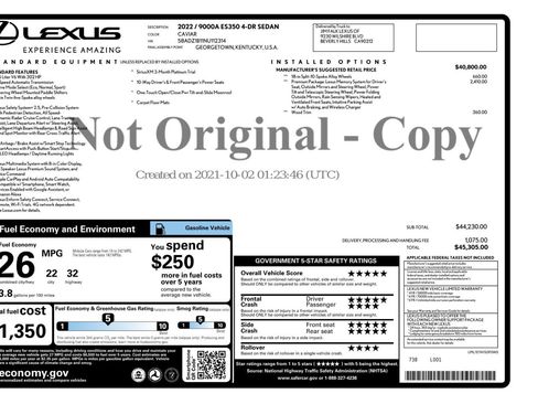 Used 2022 Lexus ES 350 w/ Premium Package FWD image 57