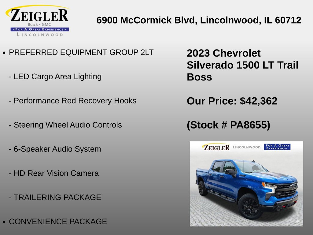 Certified 2023 Chevrolet Silverado 1500 LT Trail Boss w/ Protection Package AWD/4WD image 24