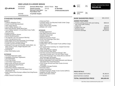 Used 2022 Lexus IS 300 w/ Premium Package RWD image 3