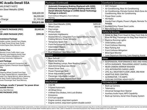 Used 2021 GMC Acadia Denali w/ Denali Ultimate Package image 38