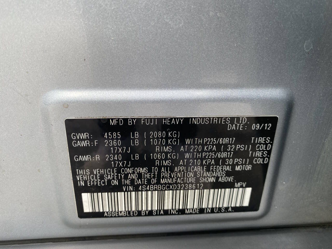 Used 2013 Subaru Outback 2.5i Premium AWD/4WD image 31