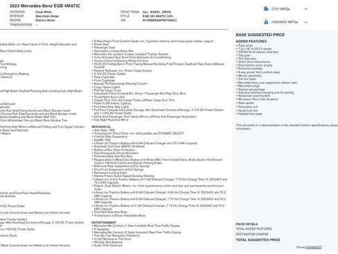 Used 2023 Mercedes-Benz EQB 300 4MATIC w/ Exclusive Package image 5