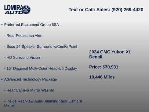 Used 2024 GMC Yukon XL Denali w/ Max Trailering Package AWD/4WD image 9