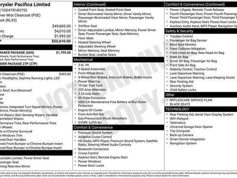 New 2026 Chrysler Pacifica Limited w/ S Appearance Package FWD image 3