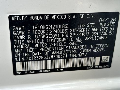 New 2027 Honda HR-V LX image 34