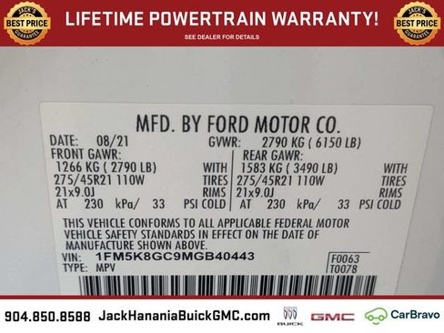 Used 2021 Ford Explorer ST w/ Equipment Group 401A AWD/4WD image 21