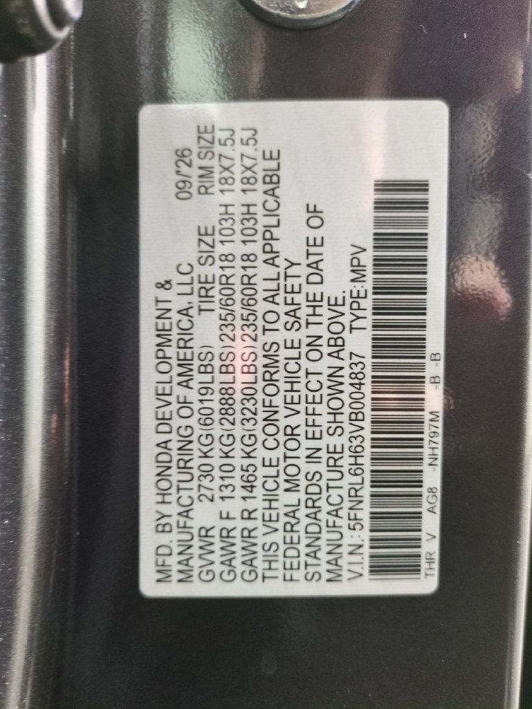 New 2027 Honda Odyssey EX-L image 32