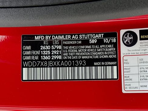 Used 2019 Mercedes-Benz AMG GT 63 w/ AMG Dynamic Plus Package image 44