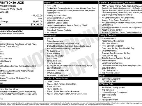 Used 2024 INFINITI QX80 Luxe image 39