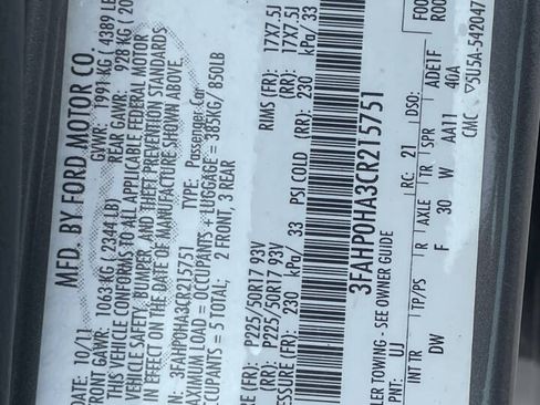 Used 2012 Ford Fusion SE FWD image 23