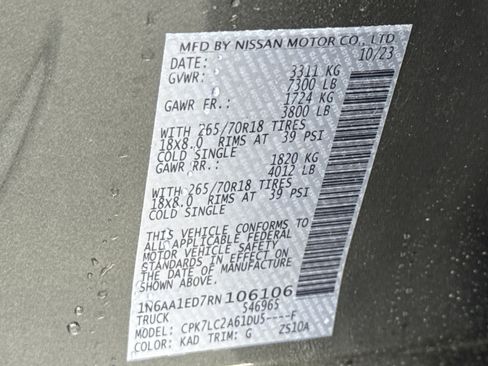 Used 2024 Nissan Titan SV w/ SV Convenience Package image 33