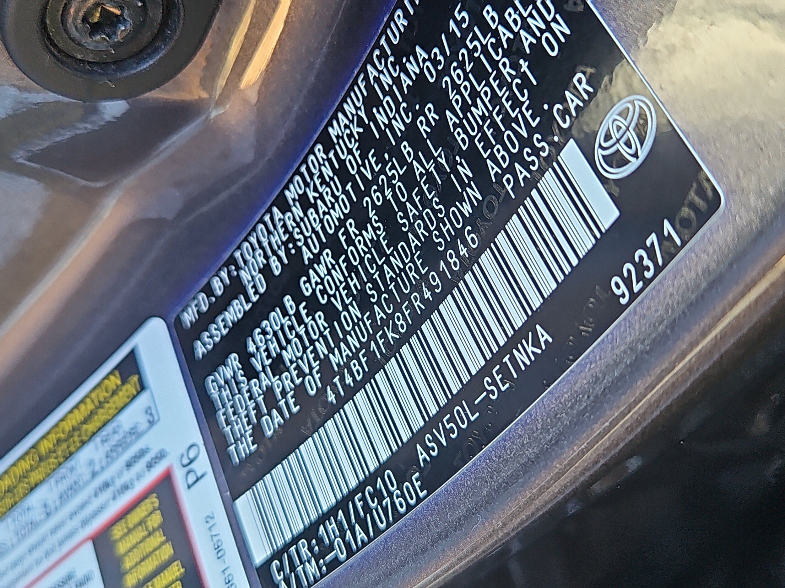 Used 2015 Toyota Camry LE FWD image 7