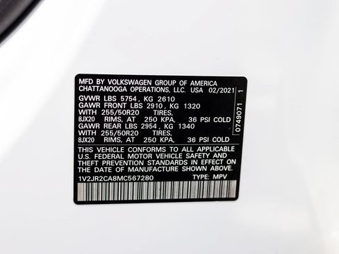 Used 2021 Volkswagen Atlas SE w/ Panoramic Sunroof Package FWD image 59