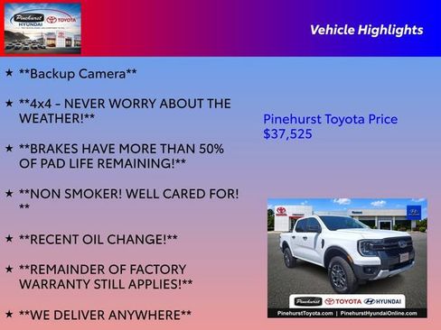 Used 2025 Ford Ranger XLT w/ Equipment Group 301A High AWD/4WD image 31