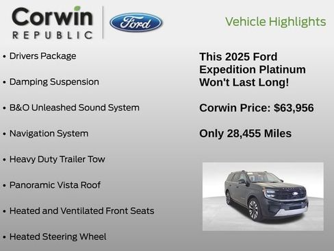 Certified 2025 Ford Expedition Platinum w/ Driver's Package AWD/4WD image 6