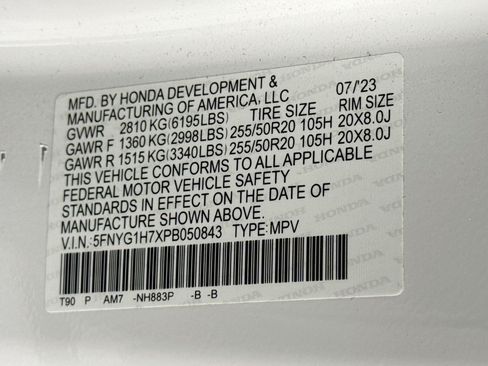 Certified 2023 Honda Pilot Touring image 35